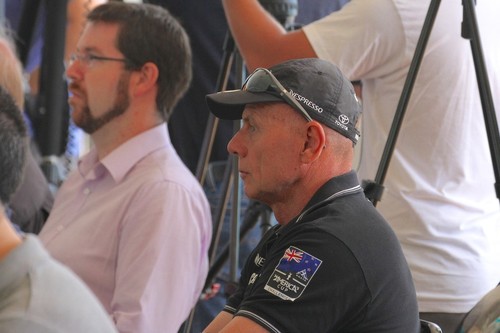 Emirates Team NZ MD, Grant Dalton, at this morning&rsquo;s announcement of Auckland as a two-edition stopover for the Volvo Ocean Race &copy; Richard Gladwell www.photosport.co.nz
